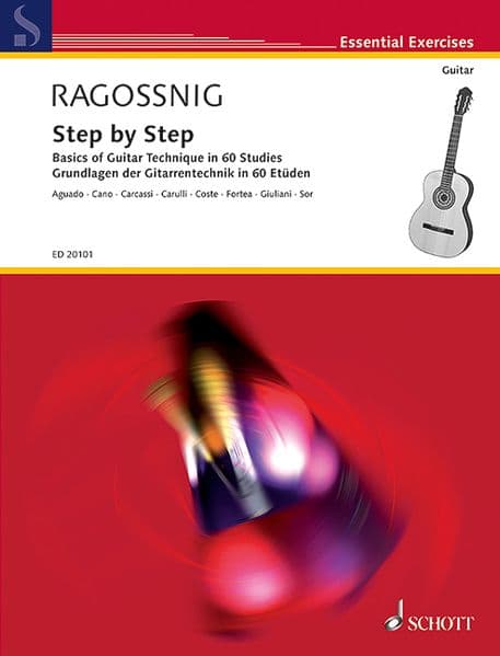 Step by Step: Grundlagen der Gitarrentechnik in 60 klassischen und romantischen Etüden. Gitarre.