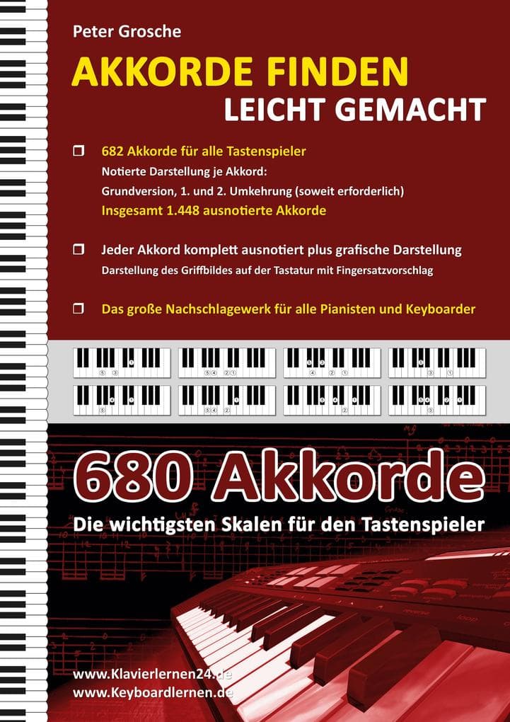 Akkorde finden leicht gemacht: Das große Nachschlagewerk für alle Keyboarder und Pianisten - mehr als 680 Akkorde im Überblick