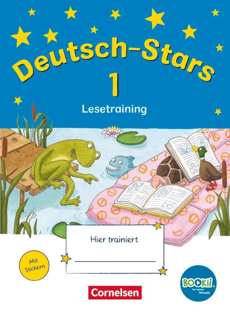 Deutsch-Stars - BOOKii-Ausgabe - 1. Schuljahr Lesetraining. Übungsheft mit Lösungen: Lesetraining - Übungsheft - Mit Lösungen