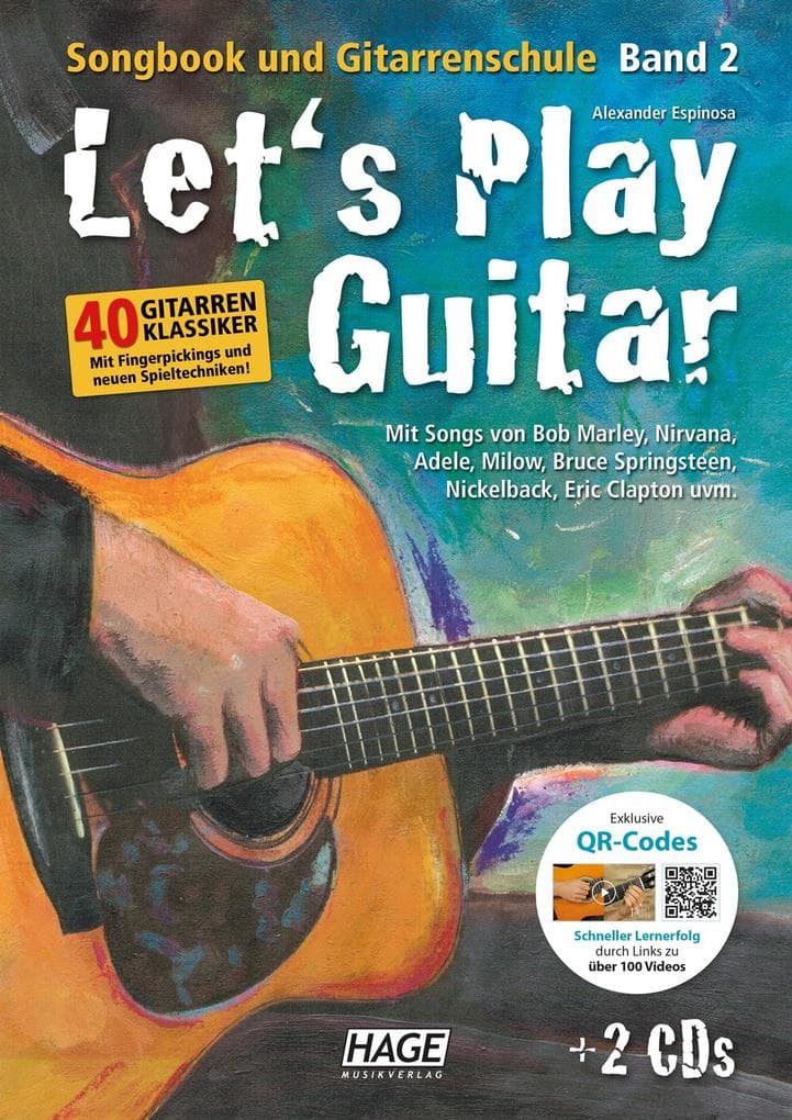 Let's Play Guitar Band 2: Songbook und Gitarrenschule + DVD + 2 CDs. Mit Songs von Bob Marley, Nirvana, Adele, Milow, Bruce Springsteen, Nickelback, Jason Mraz uvm.
