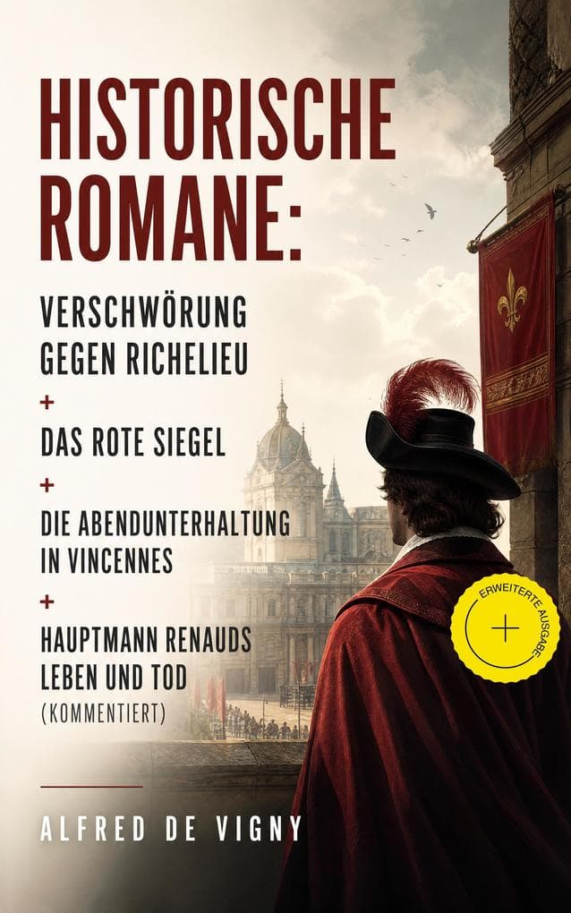 Historische Romane: Verschwörung gegen Richelieu + Das rote Siegel + Die Abendunterhaltung in Vincennes + Hauptmann Renauds Leben und Tod (Kommentiert): Erweiterte Ausgabe. Hofintrigen und Opfer