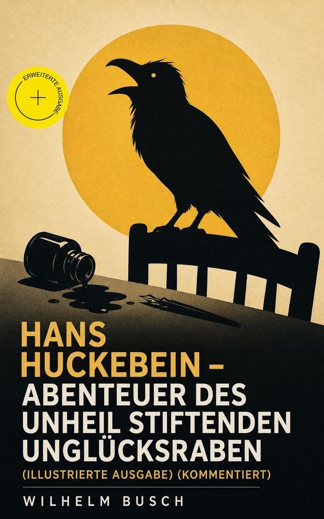 Hans Huckebein - Abenteuer des Unheil stiftenden Unglücksraben (Illustrierte Ausgabe) (Kommentiert): Erweiterte Ausgabe. Eine Bildergeschichte des Autors von "Max und Moritz", "Plisch und Plum" und "Die fromme Helene"