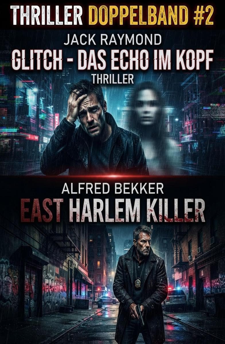 Thriller Doppelband #2: Glitch - Das Echo im Kopf: Thriller / East Harlem Killer: Alfred Bekker präsentiert, #2
