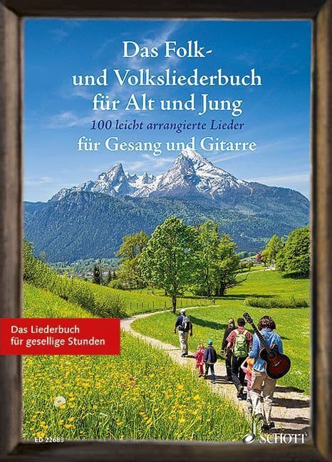 Das Folk- und Volksliederbuch für Alt und Jung: 100 leicht arrangierte Folksongs und Volkslieder für Gesang und Gitarre. Gesang und Gitarre. Liederbuch.