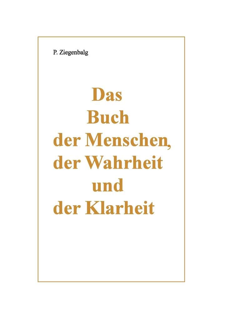Das Buch der Menschen, der Wahrheit und der Klarheit