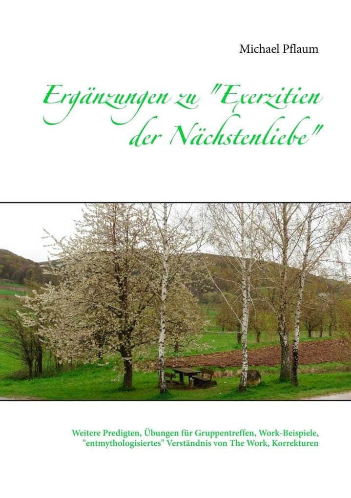 Ergänzungen zu "Exerzitien der Nächstenliebe": Weitere Predigten, Übungen für Gruppentreffen, Work-Beispiele, "entmythologisiertes" Verständnis von The Work, Korrekturen