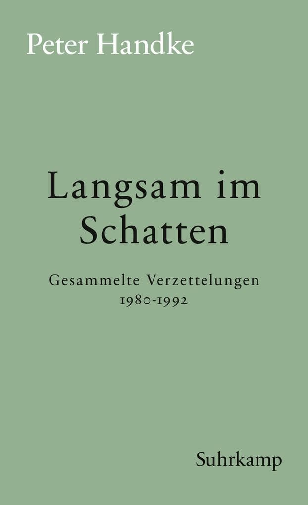 Langsam im Schatten: Gesammelte Verzettelungen 1980-1992