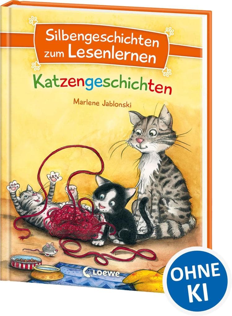Silbengeschichten zum Lesenlernen - Katzengeschichten: Lesetraining für die Grundschule - Lesetexte mit farbiger Silbenmarkierung