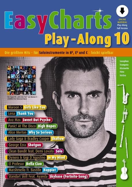 Easy Charts Play-Along: Die größten Hits spielerisch leicht gesetzt. Band 10. C/Eb/Bb-Instrument.
