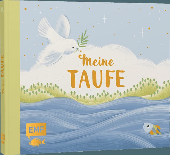 Meine Taufe (blau): Eintragalbum für Erinnerungen und Fotos mit wattiertem Einband und edler Goldfolienprägung