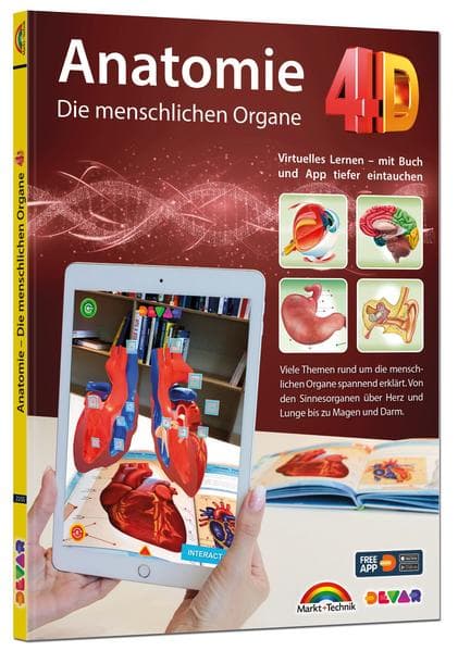 Anatomie 4D - die menschlichen Organe mit APP zum virtuellen Rundgang: Virtuelles Lernen - mit Buch und App tiefer eintauchen. Viele Themen rund um die menschlichen Organe spannend erklärt. Von den Sinnesorganen über Herz und Lunge bis zu Magen und Darm