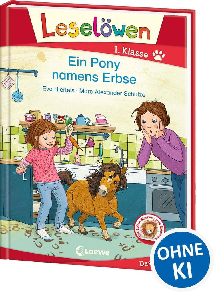Leselöwen 1. Klasse - Ein Pony namens Erbse: Erstlesebuch mit großer Fibelschrift für Kinder ab 6 Jahre