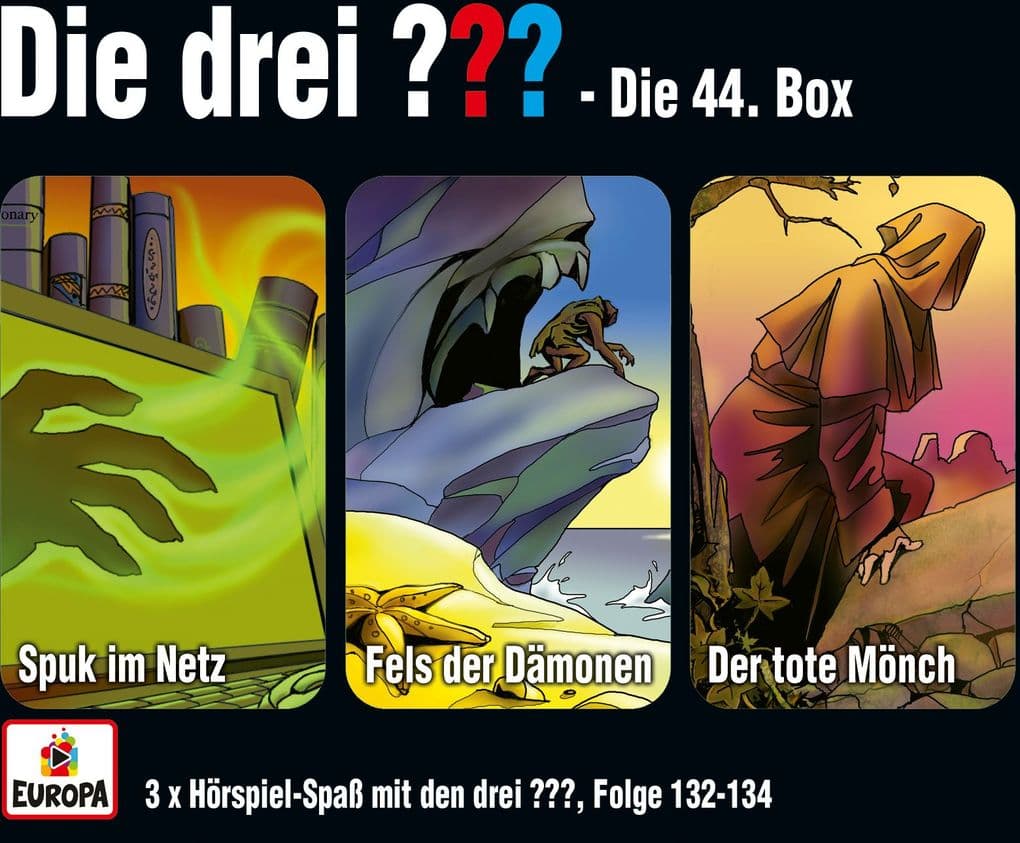 Die drei ??? - 3er Box 44 (Folgen 132, 133, 134): Folgen 132, 133, 134: Spuk im Netz, Fels der Dämonen, Der tote Mönch