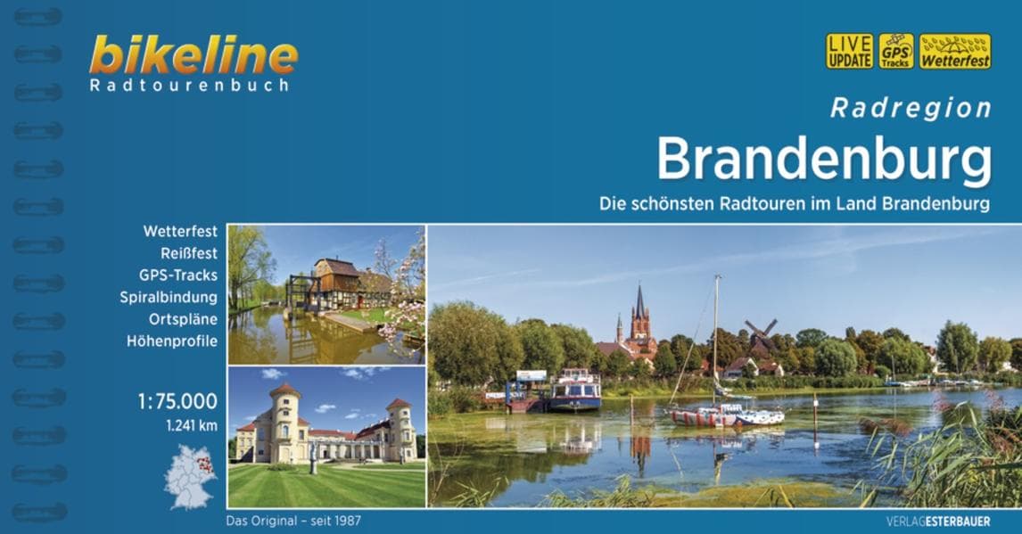 RadregionBrandenburg: Die schönsten Radtouren im Land Brandenburg, 1.241 km, 1:75.000, wetterfest/reißfest, GPS-Tracks Download, LiveUpdate