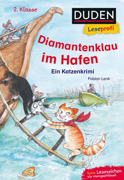 Duden Leseprofi - Diamantenklau im Hafen, 2. Klasse: Ein Katzenkrimi | Kinderbuch für Erstleser ab 7 Jahren