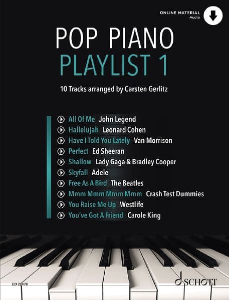 Pop Piano Playlist 1: 10 Tracks - arranged by Carsten Gerlitz. Band 1. Klavier. Ausgabe mit Online-Audiodatei.