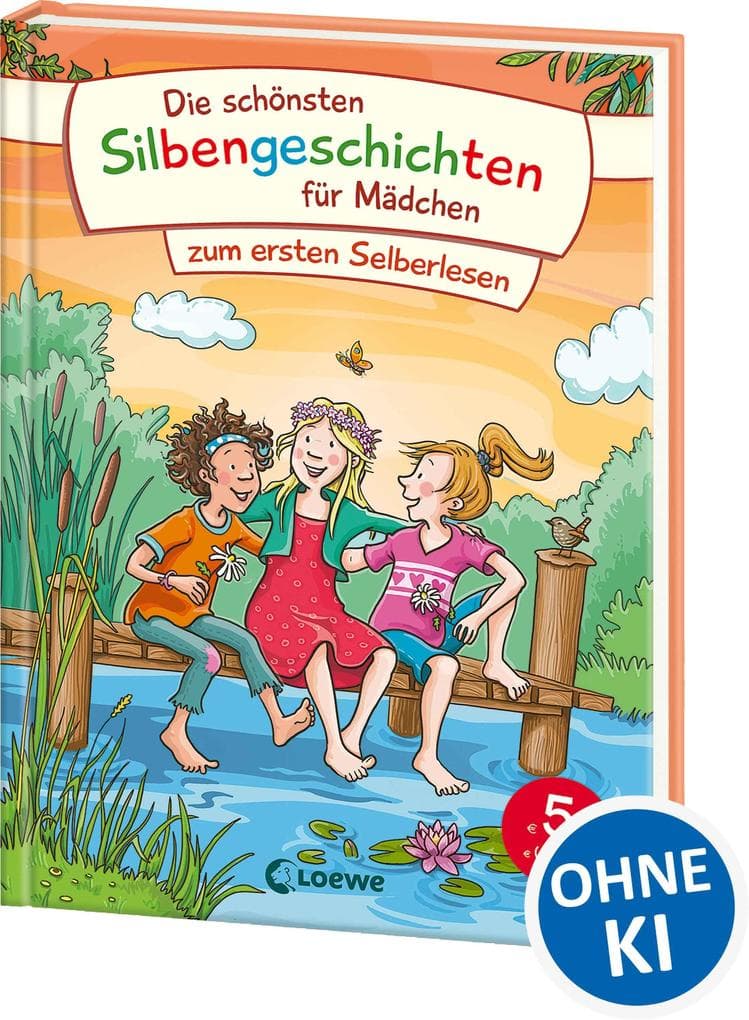 Die schönsten Silbengeschichten für Mädchen zum ersten Selberlesen: Erstlesebuch mit farbiger Silbentrennung ab 6 Jahre