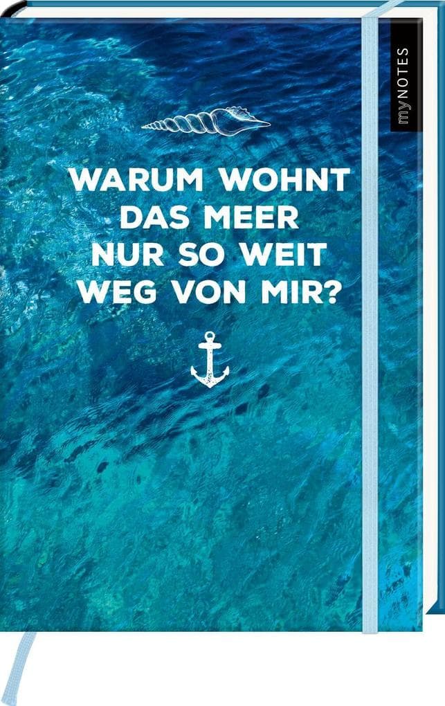 myNOTES Notizbuch A5: Warum wohnt das Meer nur so weit weg von mir?: Notebook medium, gepunktet