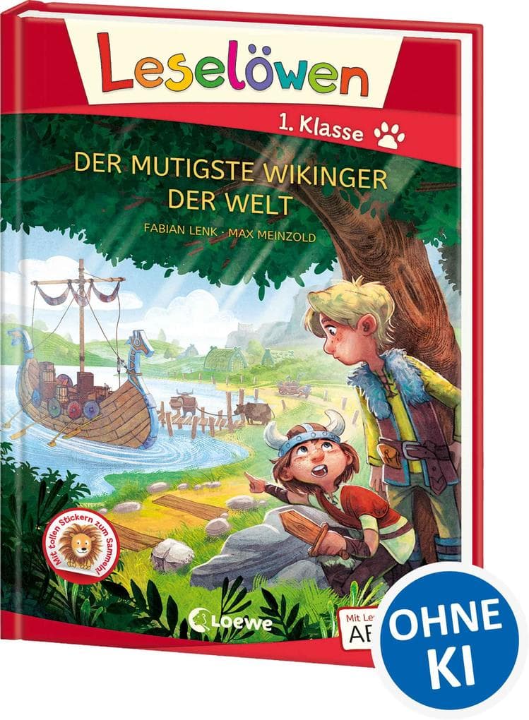Leselöwen 1. Klasse - Der mutigste Wikinger der Welt (Großbuchstabenausgabe): Mit Leselernschrift ABeZeh - Erstlesebuch für Kinder ab 6 Jahren