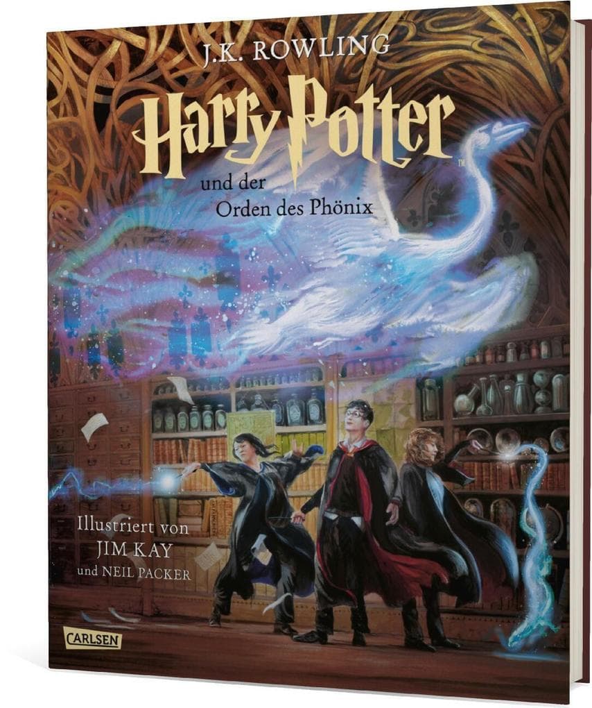 Harry Potter und der Orden des Phönix (Schmuckausgabe Harry Potter 5): Vierfarbig illustrierte Ausgabe mit großformatigen Bildern und Lesebändchen - der Kinderbuch-Klassiker zum Vorlesen