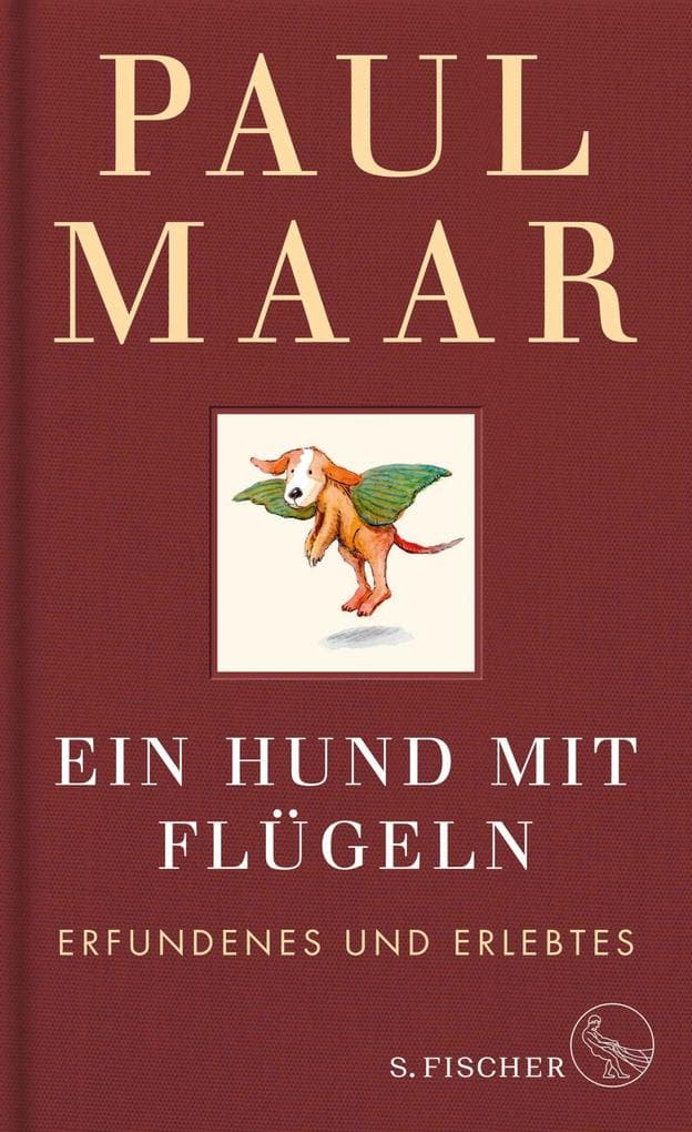 Ein Hund mit Flügeln: Erfundenes und Erlebtes | Einband in Leinen mit einer Zeichnung von Paul Maar