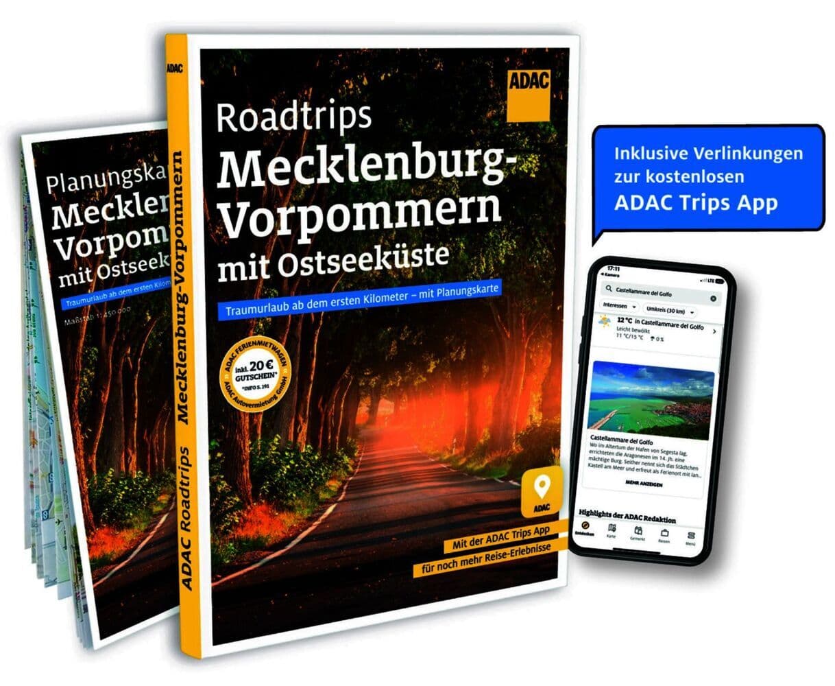ADAC Roadtrips Mecklenburg-Vorpommern mit Ostseeküste: Traumurlaub ab dem ersten Kilometer - mit Planungskarte