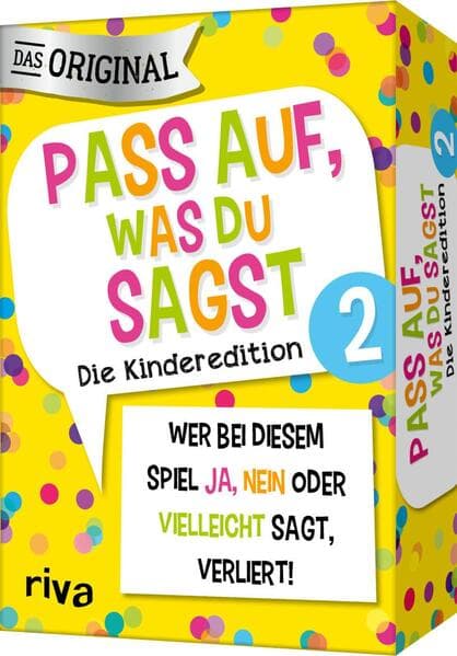 Pass auf, was du sagst - Die Kinderedition 2: Wer bei diesem Spiel 'Ja', 'Nein' oder 'Vielleicht' sagt, verliert! | Das Original. Das perfekte Geschenk zum Geburtstag. Ab 6 Jahren | Wer bei diesem Spiel 'Ja', 'Nein' oder 'Vielleicht' sagt, verliert! | Das Original. Geschenk zu Geburtstag. Ab 6
