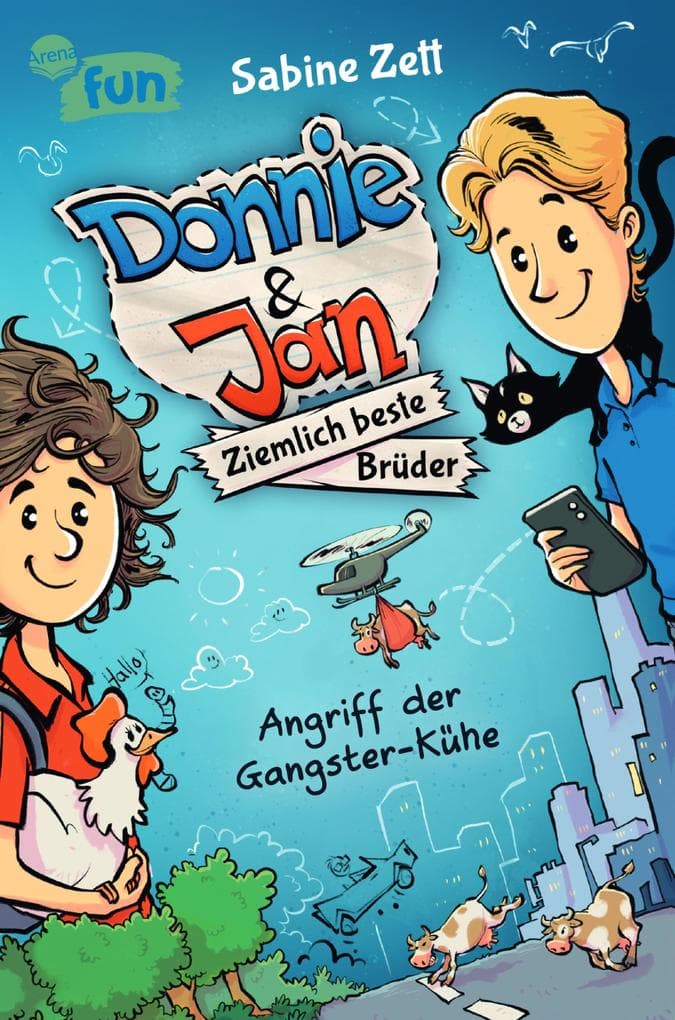 Donnie & Jan - Ziemlich beste Brüder. Angriff der Gangster-Kühe: Witziger Comicroman für alle ab 9. Von der Bestsellerautorin von "Hugo" und "Collins geheimer Channel"