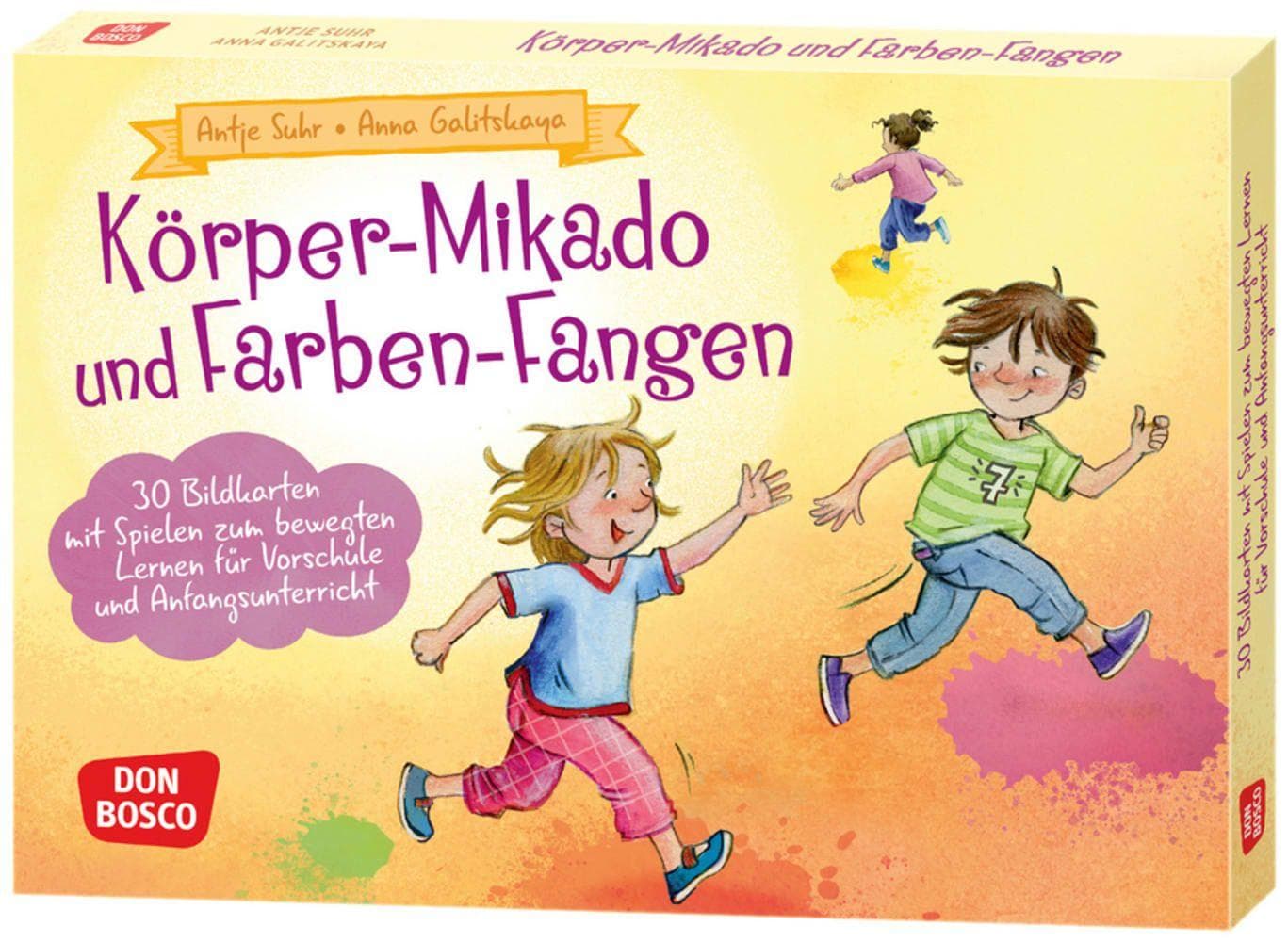 Körper-Mikado und Farben-Fangen: 30 Bildkarten mit Spielen zum bewegten Lernen für Vorschule und Anfangsunterricht. Mehr Spaß am Lernen mit Bewegungsspielen für die Schulvorbereitung und im Unterricht