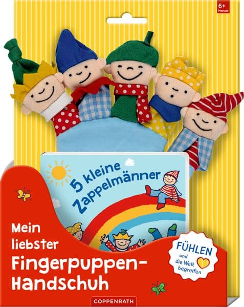 Mein liebster Fingerpuppen-Handschuh: 5 kleine Zappelmänner: Geschenkset Buch plus Handschuh