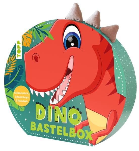 Dino-Bastelbox. Mit Anleitungen, Bastelmaterial und Mitmachbuch: 8 Anleitungen, buntes Bastelmaterial, Mitmachbuch (16 Seiten, A5, Softcover)
