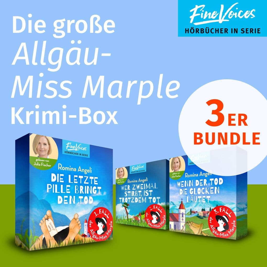 Die große Allgäu-Miss Marple Krimi Box: Die letzte Pille bringt den Tod + Wer zweimal stirbt, ist trotzdem tot + Wenn der Tod die Glocken läutet