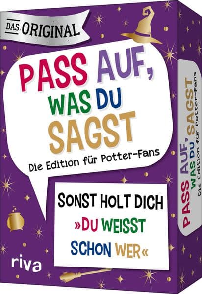 Pass auf, was du sagst - Die Edition für Potter-Fans: Sonst holt dich 'Du weißt schon wer' | Das Original. Geschenk zu Geburtstag für Potterheads. Ab 10