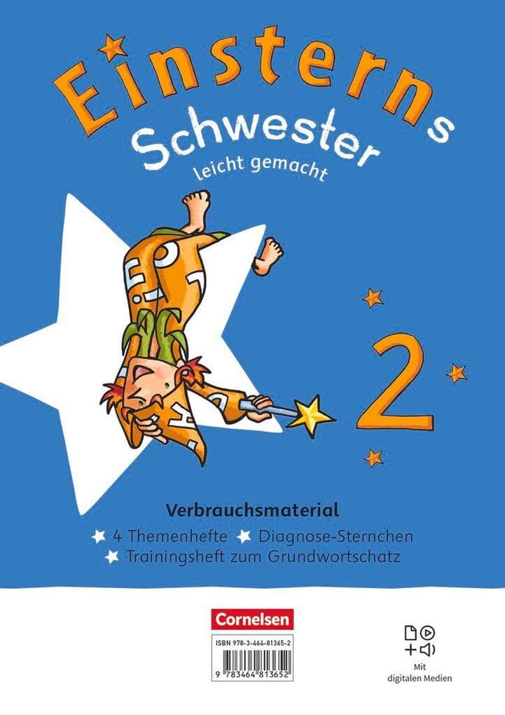 Einsterns Schwester 2. Schuljahr. Leicht gemacht - Themenhefte 1-4, Training Grundwortschatz und Diagnoseheft - Verbrauchsmaterial - Im Paket: Mit digitalen Medien