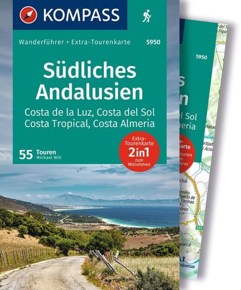 KOMPASS Wanderführer Südliches Andalusien, Costa de la Luz, Costa del Sol, Costa Tropical und Costa Almeria, 55 Touren mit Extra-Tourenkarte: GPS-Daten zum Download