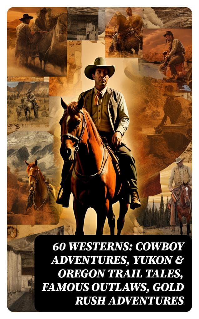 60 WESTERNS: Cowboy Adventures, Yukon & Oregon Trail Tales, Famous Outlaws, Gold Rush Adventures