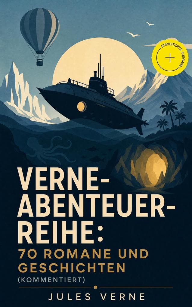 Verne-Abenteuer-Reihe: 70 Romane und Geschichten (Kommentiert): Erweiterte Ausgabe. Fünf Wochen im Ballon, Die Kinder des Kapitän Grant, Reise um die Erde in 80 Tagen, Ein Kapitän von 15 Jahren