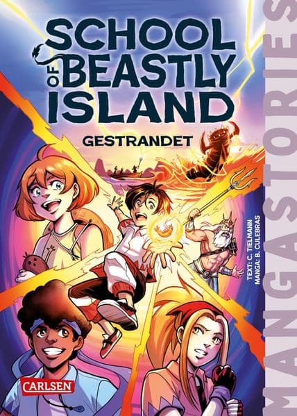 School of Beastly Island Band 1 - Gestrandet: Manga-Stories | Lustige Abenteuer-Fantasy für Jungen und Mädchen ab 10 Jahren mit vielen Manga-Illustrationen und kurzen Kapiteln