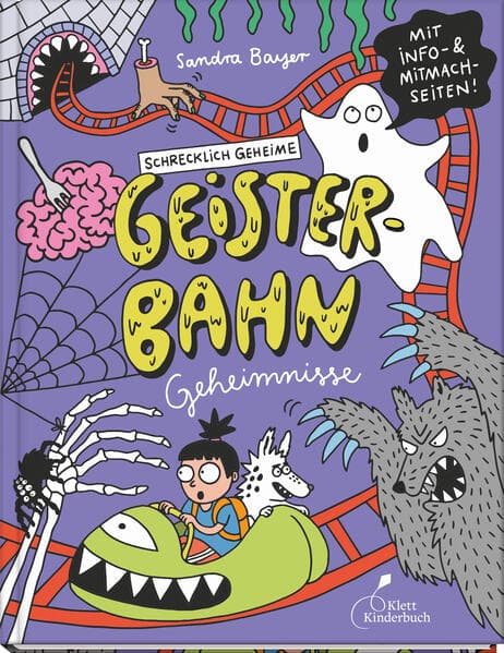 Schrecklich geheime Geisterbahn-Geheimnisse: Comic & Sachinfos & DIY-Ideen | Cover leuchtet im Dunkeln | Gruselspaß ab 5 Jahren