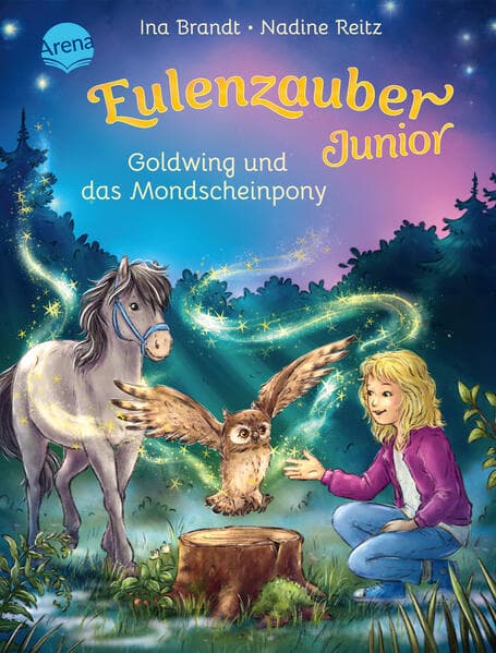 Eulenzauber Junior (1). Goldwing und das Mondscheinpony: Magisch fantastisches Kinderbuch mit farbigen Illustrationen und großer Schrift, zum Selberlesen ab 7 Jahren