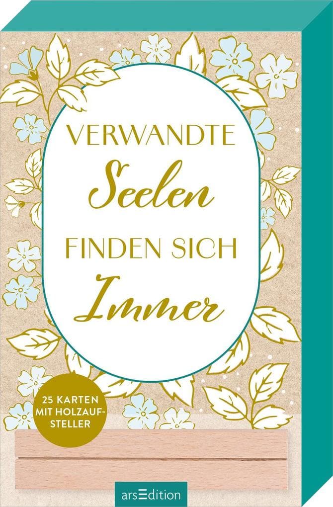 Verwandte Seelen finden sich immer: 25 Karten mit Holzaufsteller