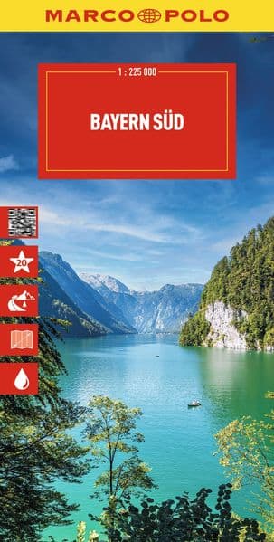 MARCO POLO Reisekarte Deutschland 13 Bayern Süd 1:225.000: Straßenkarte und Autokarte mit sehenswerten Strecken, Highlights und digitaler Erweiterung