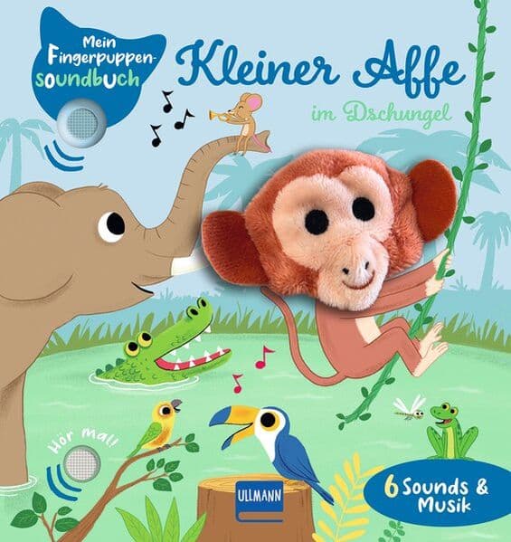 Mein Fingerpuppen-Soundbuch - Kleiner Affe im Dschungel: Interaktives Fingerpuppen-Soundbuch - Tiergeräusche & Musik, spielerisch entdecken ab 1 Jahr
