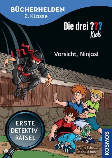 Die drei ??? Kids, Bücherhelden 2. Klasse, Vorsicht, Ninjas!: Gut lesen können - Kinderbuch für Erstleser ab 7 Jahren - Spannende Detektivgeschichten mit Justus, Peter und Bob