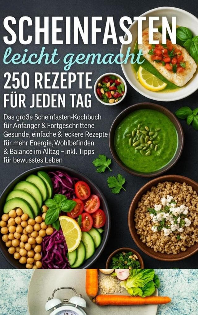 Scheinfasten leicht gemacht - 250 Rezepte für jeden Tag:Das große Scheinfasten-Kochbuch für Anfänger & Fortgeschrittene: | Gesunde, einfache & leckere Rezepte für mehr Energie, Wohlbefinden & Balance im Alltag - inkl. Tipps für bewusstes Leben
