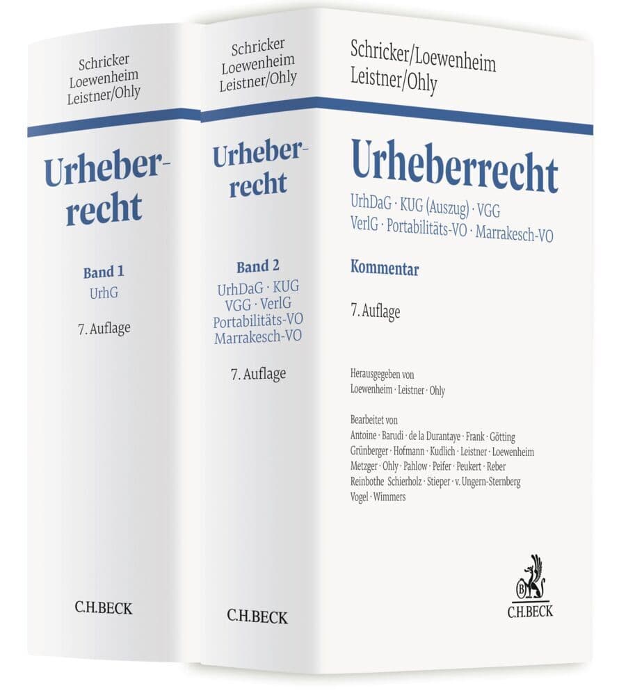 Urheberrecht: In 2 Bänden. Band 1: UrhG. Band 2: UrhDaG, KUG (Auszug), VGG, VerlG, Portabilitäts-VO, Marrakesch-VO. Kommentar