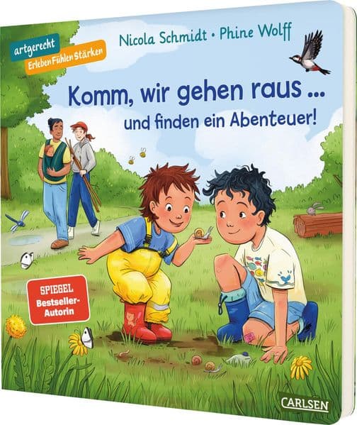 Komm wir gehen raus ... und finden ein Abenteuer: Ein artgerecht-Buch: Erleben Fühlen Stärken | Liebevolle Vorlesegeschichte für mehr Naturnähe als Pappebilderbuch für Kinder ab 2