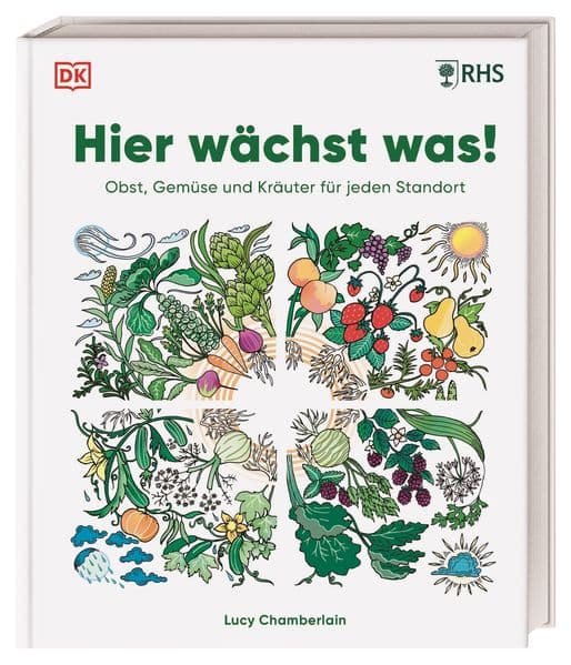 Hier wächst was!: Obst, Gemüse und Kräuter für jeden Standort. Über 150 Pflanzen für 8 Zonen. Optimale Anbauplanung für jeden Küchengarten