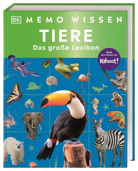 memo Wissen. Tiere: Das große Lexikon. Die faszinierende Welt der Tiere: Kompetentes Sachwissen und kahoot-Quizfragen. Für Kinder ab 8 Jahren