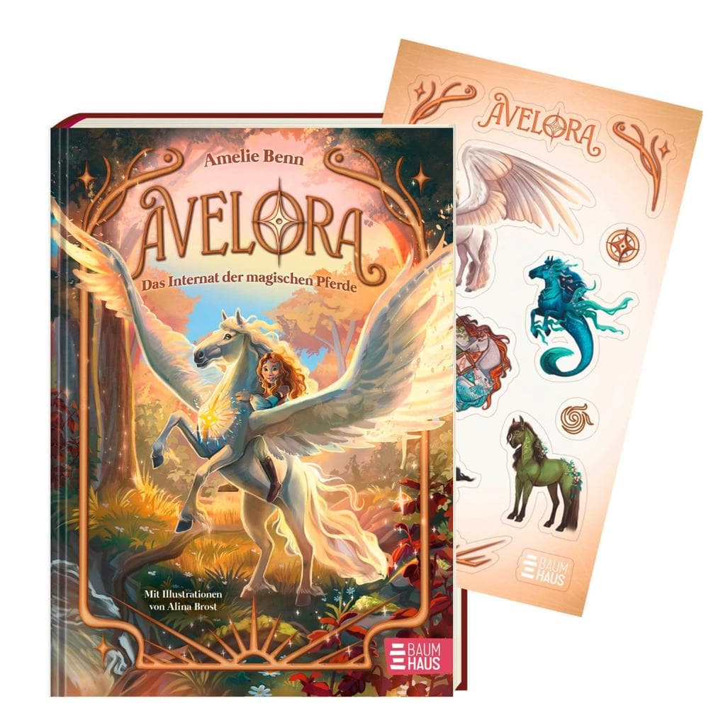 Avelora - Das Internat der magischen Pferde: Elementpferde und eine geheime Schule: zauberhaftes Fantasy-Abenteuer ab 9 Jahren - inklusive Stickerbogen